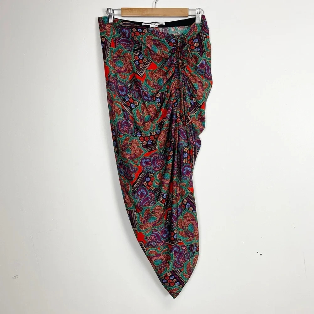 NEW Veronica Beard Skirt Womens 8 Multicolor Ari Floral Paisley Silk Blend Skirt - Picture 1 of 12